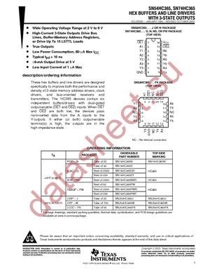 SN74HC365DT datasheet  